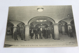 Paris - Chemin De Fer Du Nord-sud. Station Souterraine Circulaire De La Gare De Saint-lazarre - Autres Monuments, édifices