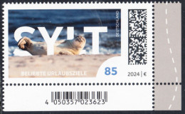 !a! GERMANY 2024 Mi. 3831 MNH SINGLE From Lower Right Corner - German Vacation Destinations: Sylt - Neufs