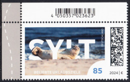 !a! GERMANY 2024 Mi. 3831 MNH SINGLE From Upper Left Corner - German Vacation Destinations: Sylt - Unused Stamps