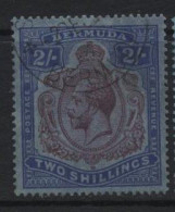 Bermuda (B09) 1924 George V. 2s. Purple & Blue On Blue. Watermark Mult. Script CA. Used. Hinged. - Bermuda