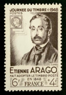 1948 FRANCE N 794 - JOURNEE DU TIMBRE - ETIENNE ARAGO FAIT ADOPTER LE TIMBRE POSTE EN 1948 - NEUF** - Unused Stamps