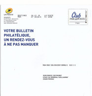 Type MonTimbraMoi Monde 250g Entier Club Phil@poste Enveloppe, Cadre Philaposte Affranchissement 04.01.18 - Official Stationery