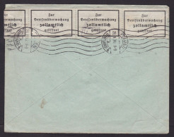Czechoslovakia: Cover To Germany, 1936, 2 Stamps, President, Label Opened Customs Currency Control (minor Damage) - Storia Postale