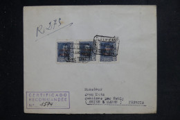 ESPAGNE - Enveloppe En Recommandé De Barcelone Pour La France En 1945 - L 153276 - Briefe U. Dokumente
