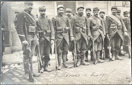 Carte Photo Ancienne Soldats à Identifier Villeparisis Aveyon - Oorlog, Militair