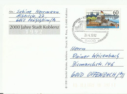 BDR GS 1992 - Postkarten - Gebraucht