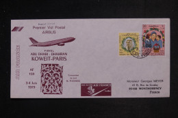 KOWEIT - Enveloppe 1er Vol Koweit /Paris En 1979 - L 153279 - Kuwait