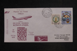 KOWEIT - Enveloppe 1er Vol Koweit /Paris En 1979 - L 153280 - Kuwait