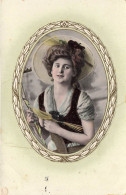 FANTAISIES - Femme - Chapeau - Carte Postale Ancienne - Frauen