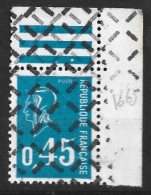 FRANCE N° 1663 0.45 BLEU TYPE MARIANNE DE BECQUET PARA OBLITERE NEUF AVEC GOMME PHOTO NON CONTRACTUELLE BDF - Unused Stamps