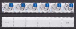 Bund 3188 RM 6er Streifen Mit Gerader-ungerader Nummer 8 Cent Gestempelt - Rollo De Sellos