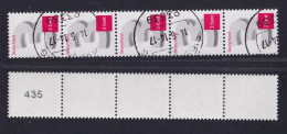 Bund 2964 3-Cent Ergänzungswert RM 5er Streifen Ungerade Fette Nummer Gestempelt - Rollo De Sellos