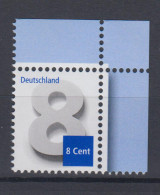 Bund 3188 Eckrand Rechts Oben Ergänzungswert 8 Cent Postfrisch - Rollenmarken