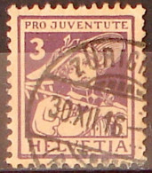 Schweiz Suisse Pro Juventute 1916: Fribourg Zu WI 4 Mi 130 Yv 151 Mit Stempel ZÜRICH 30.XII.16 (Zumstein CHF 40.00) - Gebraucht