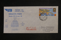 OMAN - Enveloppe 1er Vol Mascate / Paris En 1976 - L 153285 - Oman