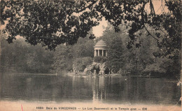 FRANCE - Bois De Vincennes - Vu Sur Le Lac Daumesnil Et Le Temple Grec - E M - Carte Postale Ancienne - Vincennes