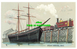 R569403 Steam Arrives. 1863. Dalkeith Picture Postcard No. 410 - Mundo