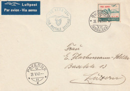 Suisse Lettre Aviation Buochs 1941 - Poststempel