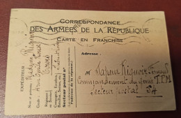 Carte Postale En Franchise Militaire Armée France WW2 1939 Guerre Sapeur Riquoir Fernand Génie TPM Secteur Postal 54 - 1939-45