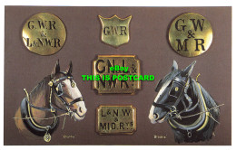 R569442 G. W. R. And L. And N. W. R. Charlie. Blackie. Horses. Great Western Rai - Monde