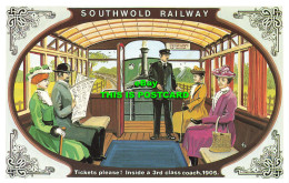 R569455 Southwold Railway. Tickets Please. Inside A 3rd Class Coach. 1905. Dalke - World