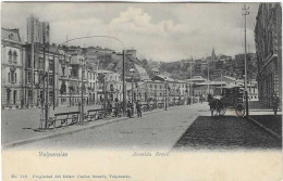 Chile,Valparaiso, Avenida Brasil, 1900 ( édition Brandt ) ,  2 Scans - Chile