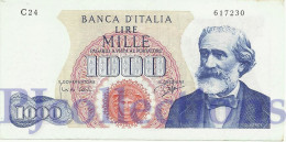 ITALIA - ITALY 1000 LIRE 14/01/1964 PICK 96b AU+ - 1000 Lire