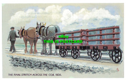 R569495 Final Stretch Across The Cob. 1836. Festiniog Railway. Horses. Blaenau F - Monde