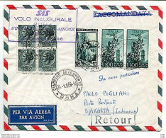 S.A.S. Primo Volo Roma/Jakarta Del 24.1.58 - Airmail