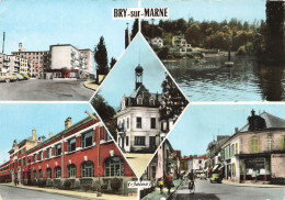 FRANCE - Bry Sur Marne - Sites Et Parcs - Le Groupe Scolaire - La Mairie - Multi-vues - Animé  - Carte Postale - Bry Sur Marne