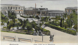 Chile,Antofagasta, Plaza Colon Con La Intendencia, 1900 ( édition Brandt ) ,  2 Scans - Chili