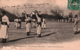 CPA - FORT-NATIONAL - Régt. ZOUAVES - Champ De Manoeuvre Exercices ... Edition J.Achard (Défauts Coin Inf.) - Autres & Non Classés