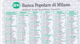 Calendarietto - Banca Popolare Di Milano - Anno 2003 - Formato Piccolo : 2001-...