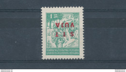 1949 TRIESTE B, N° 8b - 8 D. Verde, Soprastampa Capovolta , MNH** - Altri & Non Classificati