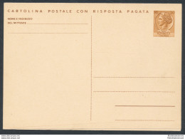 1966-71 Repubblica - C 169 - Cartolina Postale , L 30 + L 30 Bruno Giallo Con Ri - Postwaardestukken