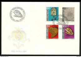 ● SVIZZERA 1994 ֍ Pro Patria / Artigianato / Cucù  ● FDC Al Sotto FACCIALE Dei Soli FB ️● - FDC