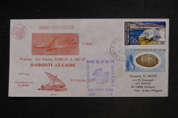 AFARS ET ISSAS - Enveloppe 1er Vol Djibouti /Paris En 1975  - L 153292 - Storia Postale