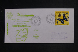 AFARS ET ISSAS - Enveloppe 1er Vol Djibouti / Marseille En 1975  - L 153296 - Covers & Documents