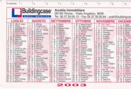 Calendarietto - Buildingcase - Servizi Immobiliari - Roma - Anno 2003 - Formato Piccolo : 2001-...