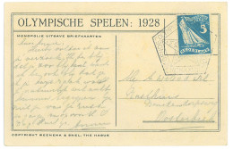 P3527 - NETHERLANDS 12.6.28 OLYMPIC STAMP,WITH THE SPECIAL CANCELL ON OFFICIAL POST CARD SHOWING OLYMPIC STADIUM - Summer 1928: Amsterdam