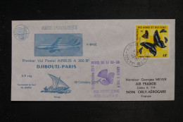 AFARS ET ISSAS - Enveloppe 1er Vol Djibouti / Paris En 1975  - L 153297 - Storia Postale