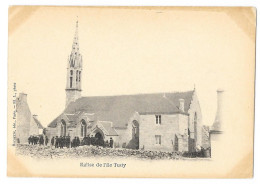 Cpa. 29 ILE TUDY (ar. Quimper) L'Eglise (animée, Précurseur) - Ile Tudy