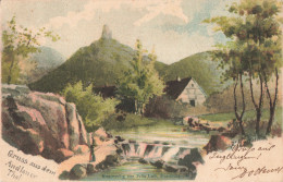 67 Andlau Gruss Aus Dem Andlauer Thal Illustration Vallée CPA + Timbre Reich Cachet 1900 - Autres & Non Classés