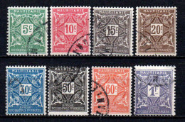 Mauritanie  - 1914  - Tb Taxe - N° 17 à 24 - Oblit - Used - Used Stamps