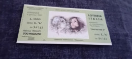 BIGLIETTO LOTTERIA ITALIA 1982 - Billets De Loterie