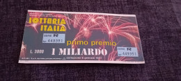 BIGLIETTO LOTTERIA ITALIA 1986 - Billets De Loterie