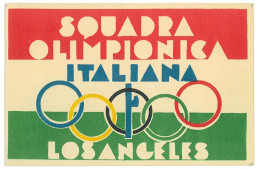 P3529 - USA 1932 LOS ANGELES OLYMPIC, VERY NICE AND VERY SCARCE POSTCARD FOR THE ITALIAN TEAM. MINT IN PERFECT CONDITION - Summer 1932: Los Angeles