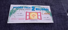 BIGLIETTO LOTTERIA ITALIA 1987 - Lottery Tickets