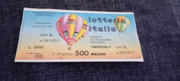 BIGLIETTO LOTTERIA ITALIA 1984 - Biglietti Della Lotteria