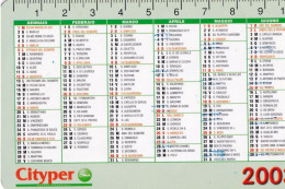 Calendarietto - Cityper - Sma - Anno 2003 - Formato Piccolo : 2001-...